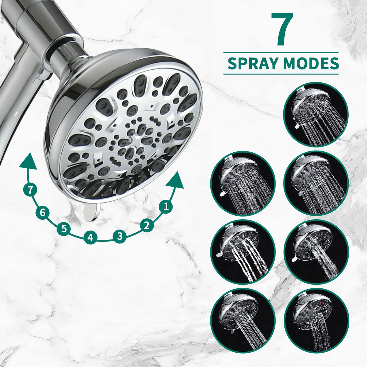 Adjustable Dual Rain and Hand Shower System