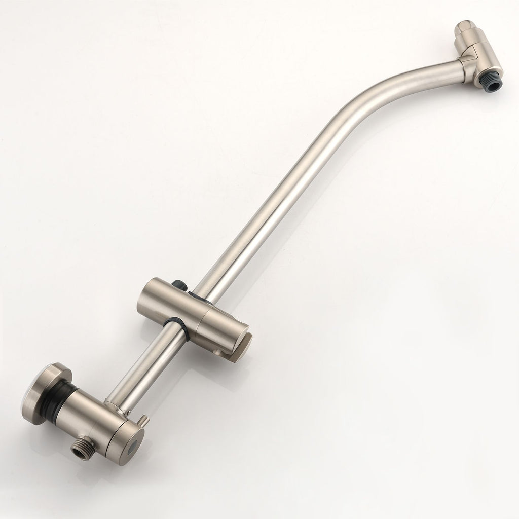 Drill-Free Dual Shower System with Slide Bar