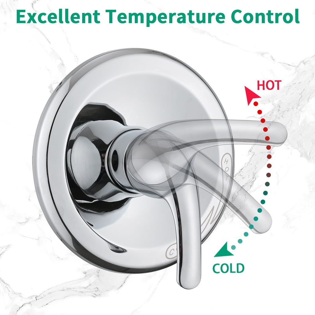 Adjustable Dual Rain and Hand Shower System