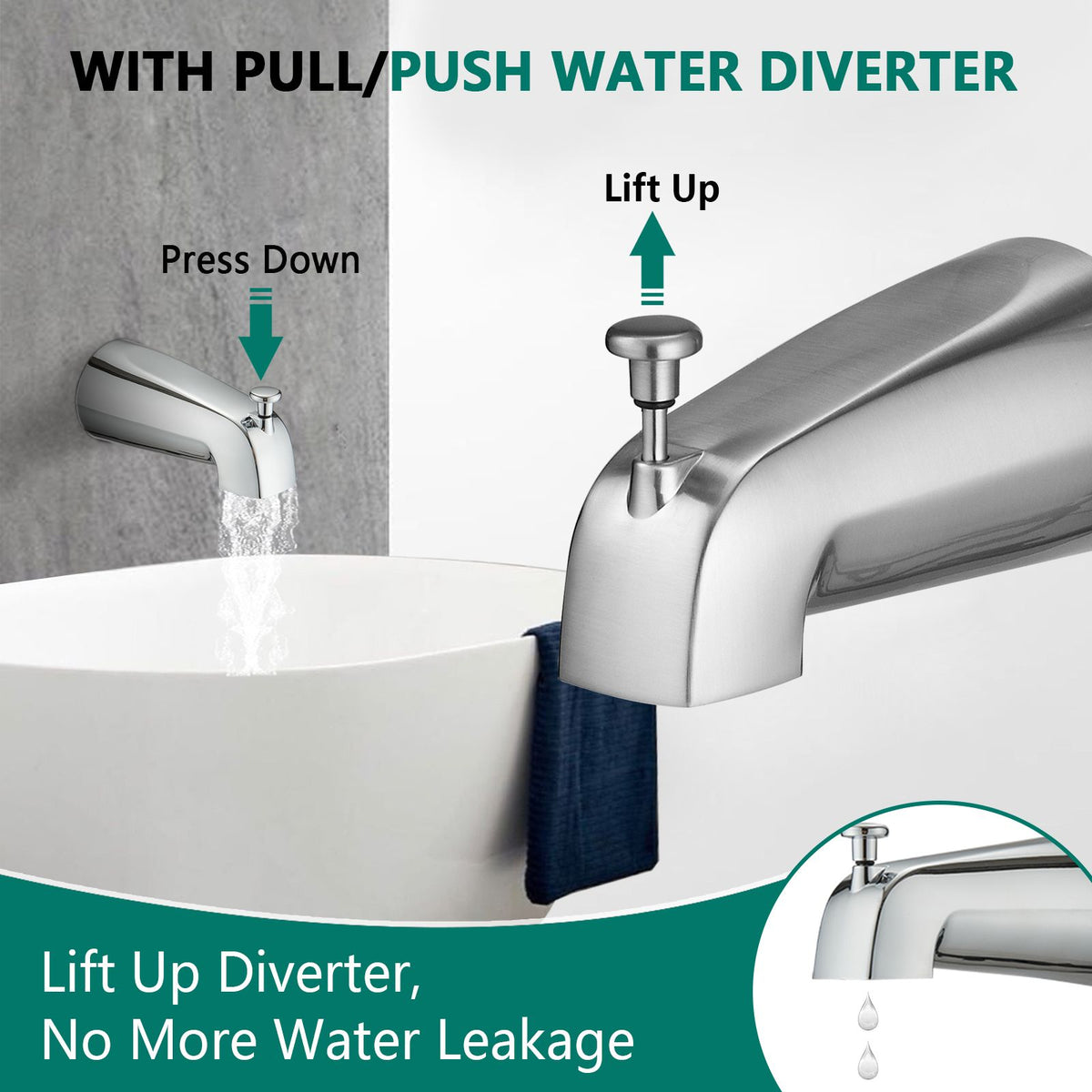 Adjustable Dual Rain and Hand Shower System