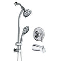 Adjustable Dual Rain and Hand Shower System