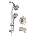 Drill-Free Dual Shower System with Slide Bar