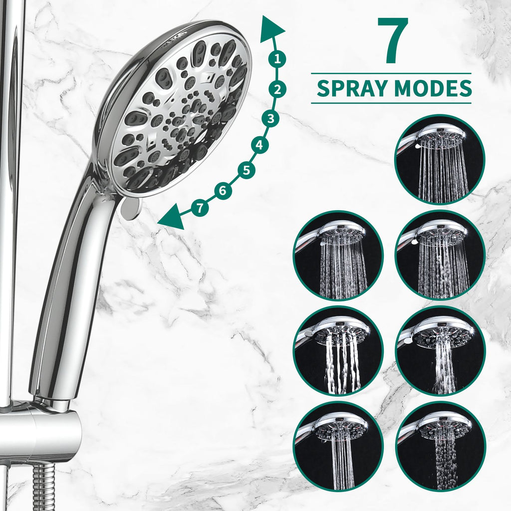 Adjustable Dual Rain and Hand Shower System
