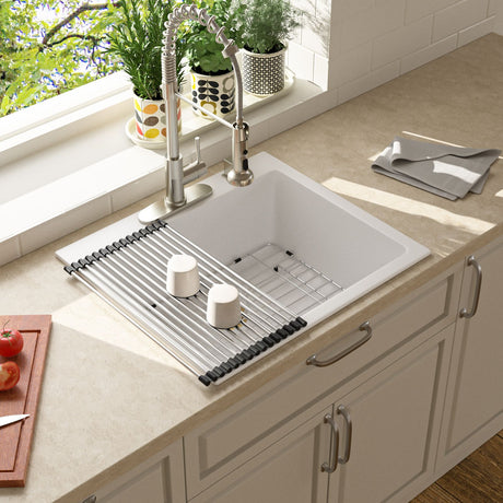 Single Bowl Drop-In Kitchen Sink for Compact Countertops
