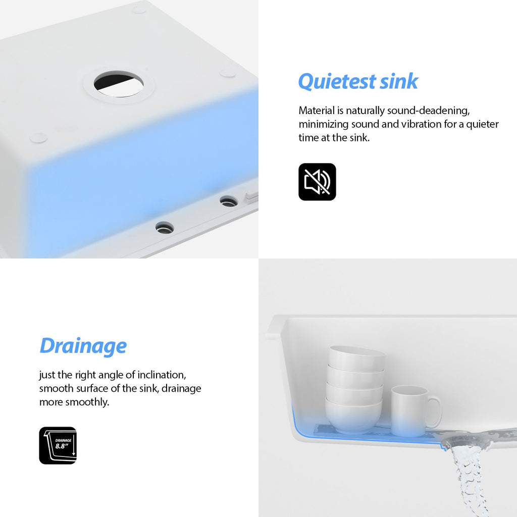 Single Bowl Drop-In Kitchen Sink for Compact Countertops