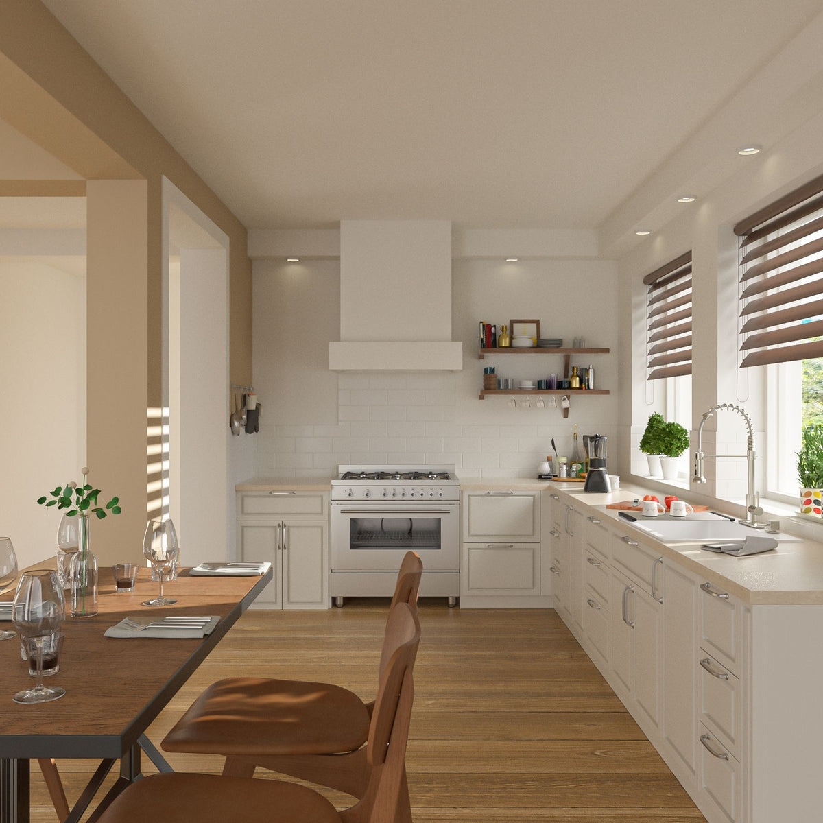 White Top-Mount Single-Bowl Kitchen Sink Set