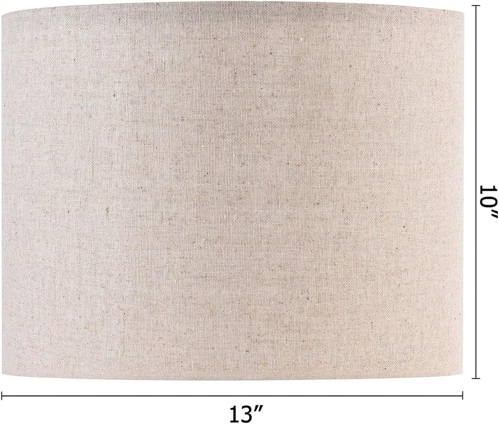 Oatmeal Drum Lamp Shades with Spider Fitters