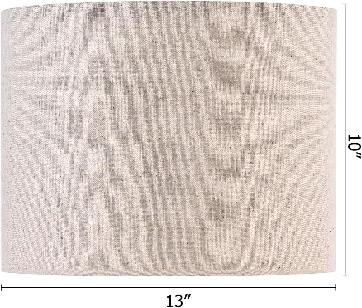Oatmeal Drum Lamp Shades with Spider Fitters