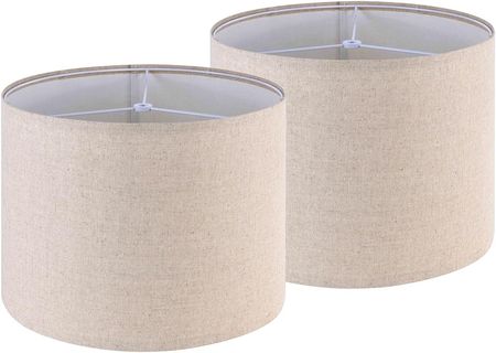 Oatmeal Drum Lamp Shades with Spider Fitters