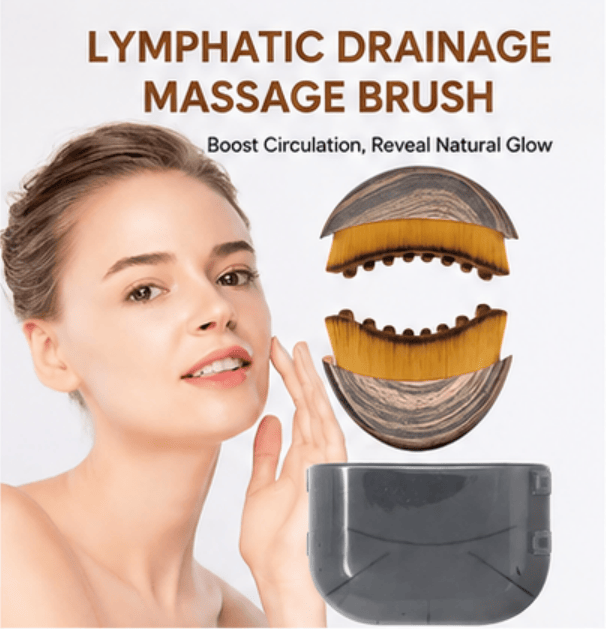 Dry Skin Brushing Body Brush with Travel Case - Natural Bristle Exfoliating Brush