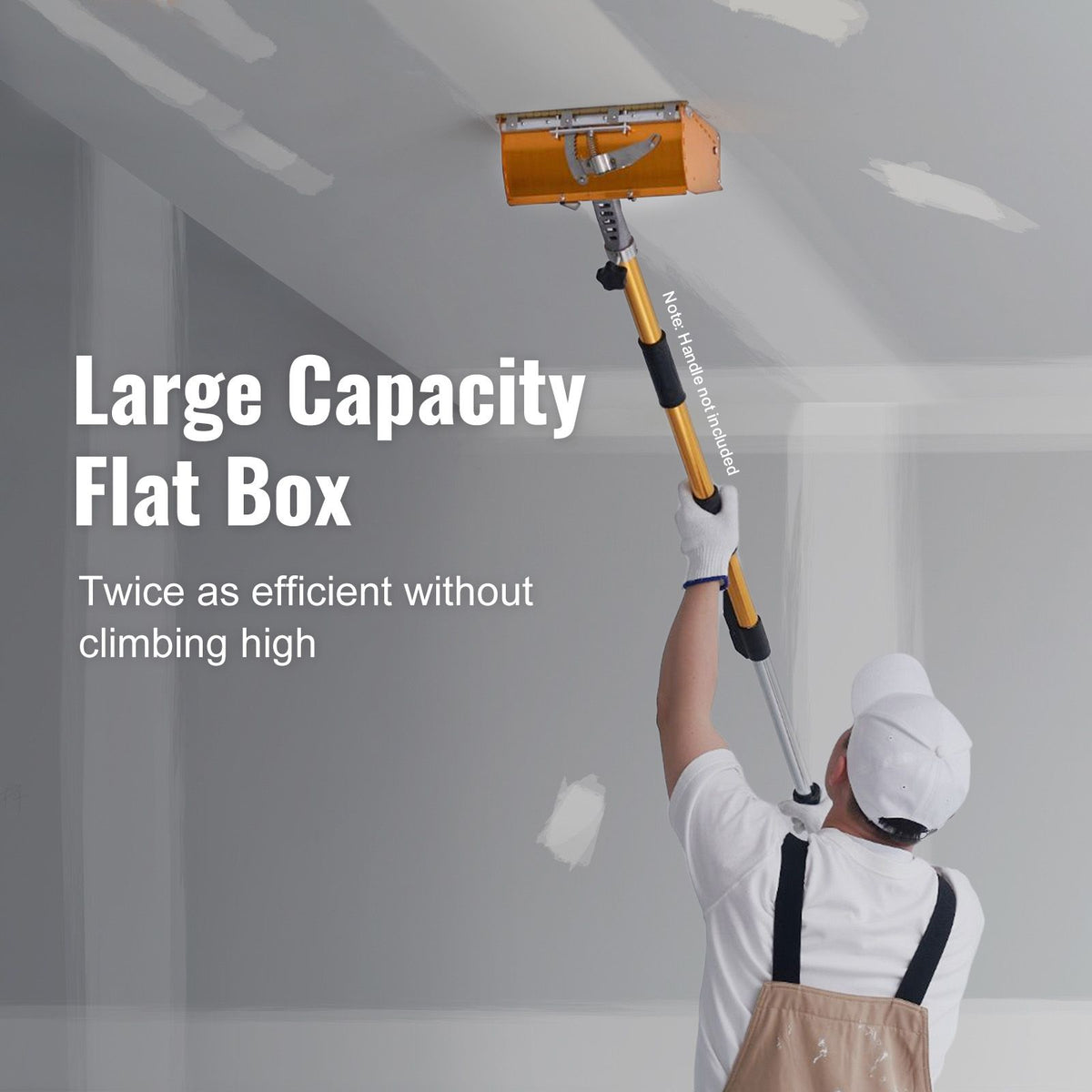 Quick-Clean Drywall Flat Box with Adjustable Blade Control