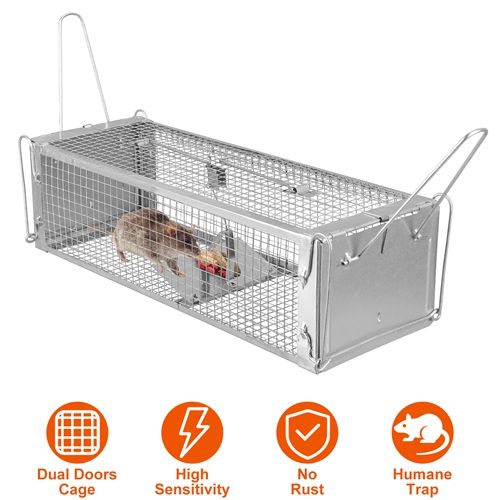 Dual-Door Live-Catch Rodent Trap