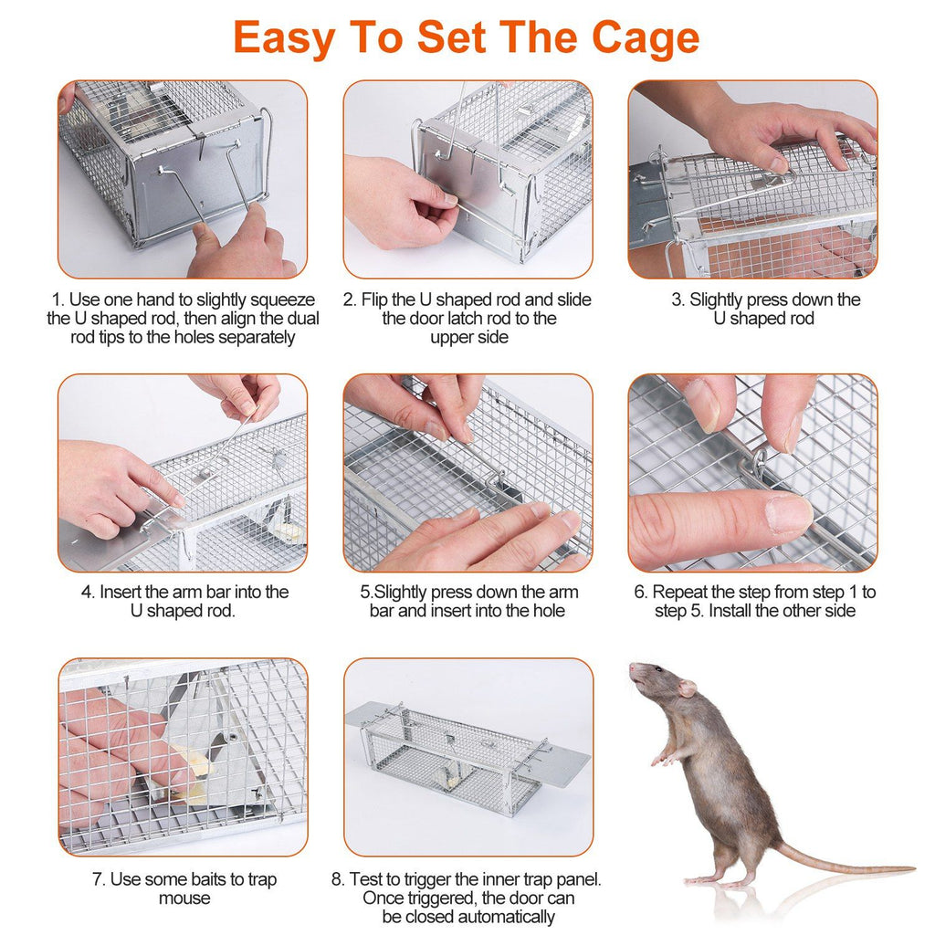 Dual-Door Live-Catch Rodent Trap