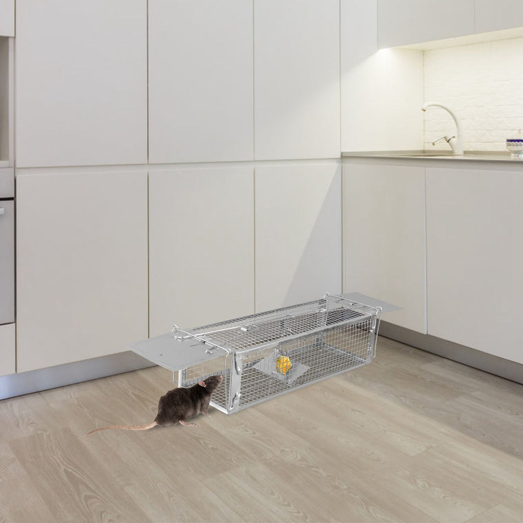 Dual-Door Live-Catch Rodent Trap