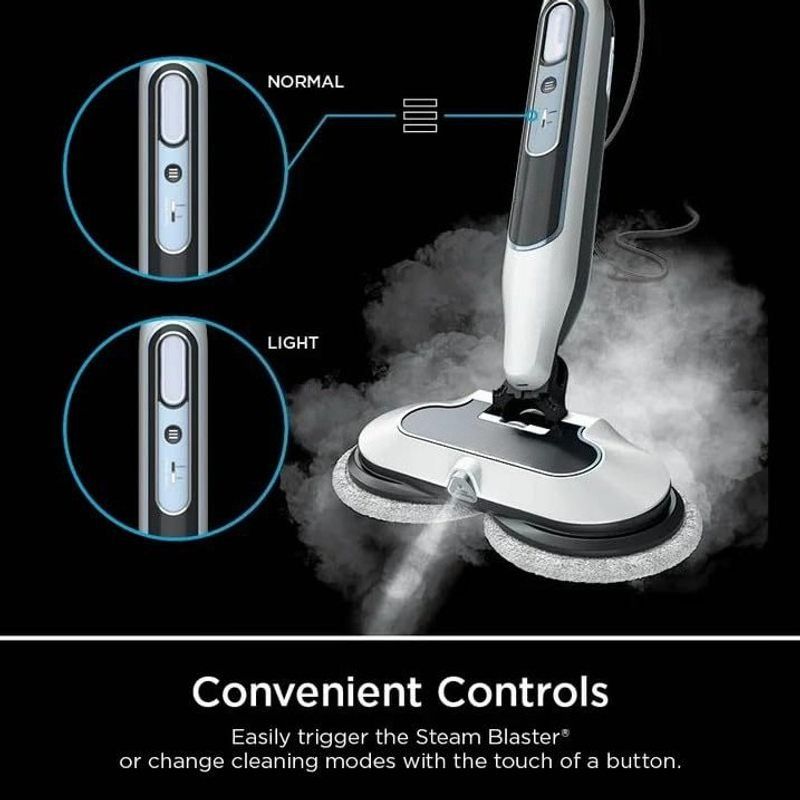 Dual Head Hard Floor Steam Mop, 3 Adjustable Steam Modes, LED Headlights, Lightweight for Home Tile