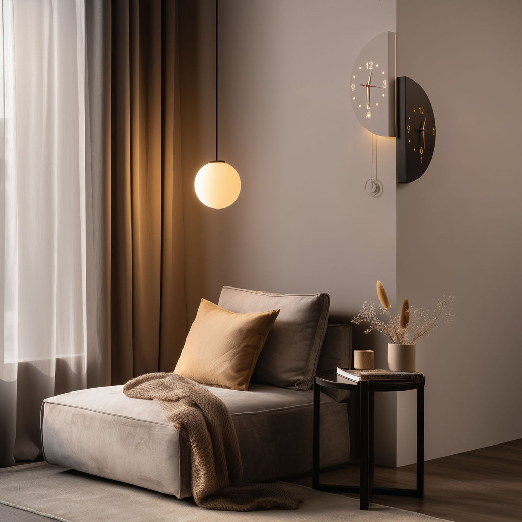 Dual Time Zone Corner Clock with Responsive LED Light