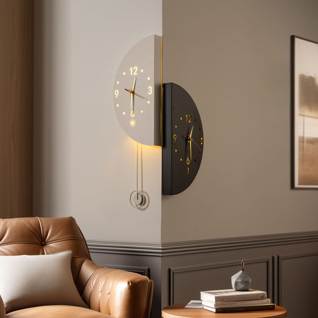 Dual Time Zone Corner Clock with Responsive LED Light