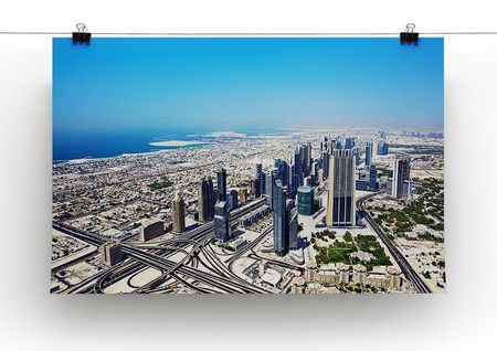 Dubai Downtown Top-View Wall Art