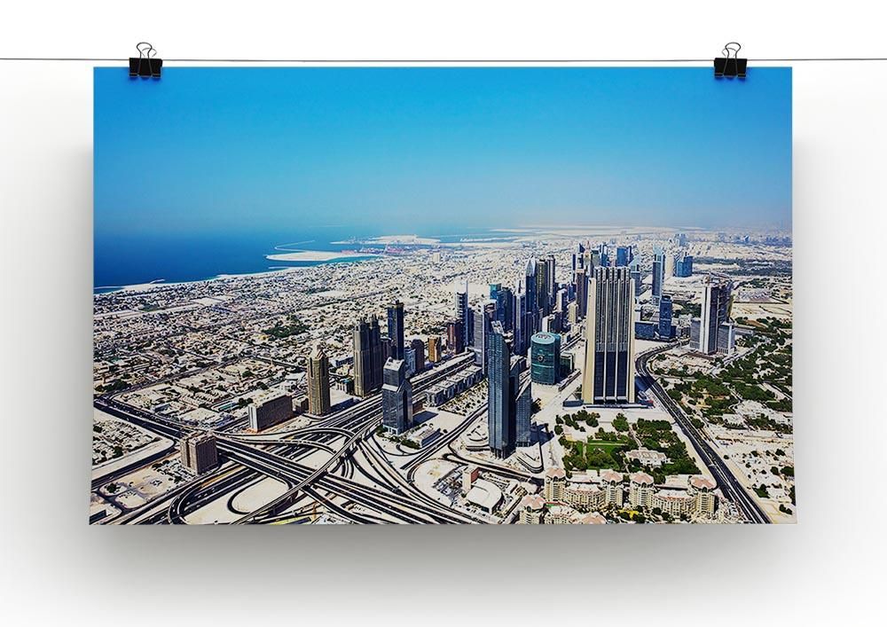 Dubai Downtown Top-View Wall Art