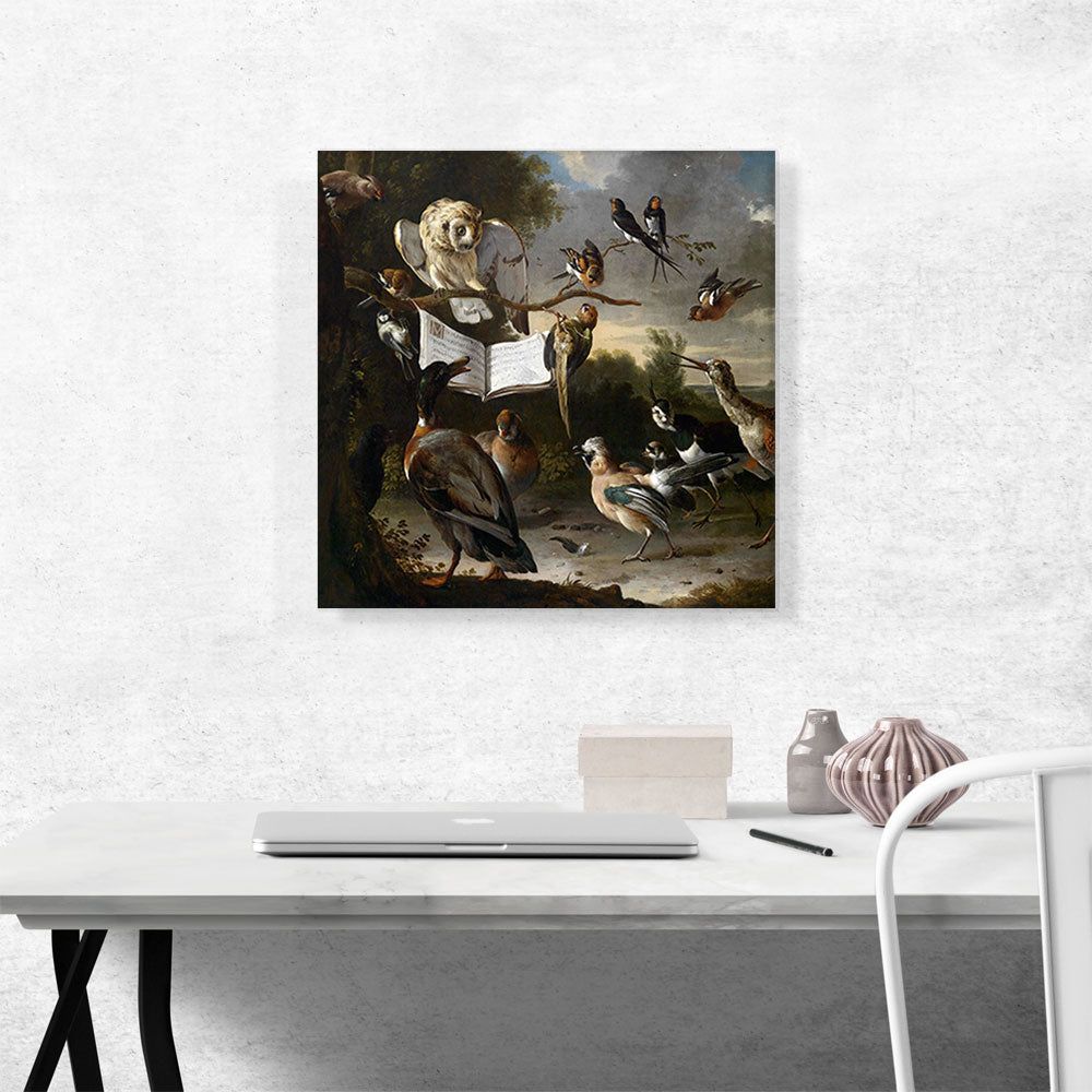 Duck, Parrot and Owl with Music Notebook Wall Art