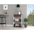 Dundee Kitchen Cart with Countertop, Drawer & Open Shelves