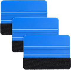 Professional 4- Felt Edge Vinyl Squeegee Tool – Pack of 3
