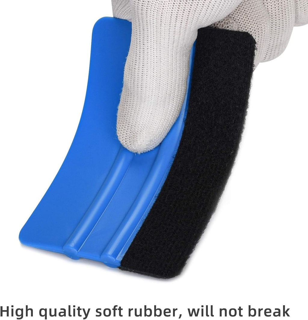 Professional 4- Felt Edge Vinyl Squeegee Tool – Pack of 3