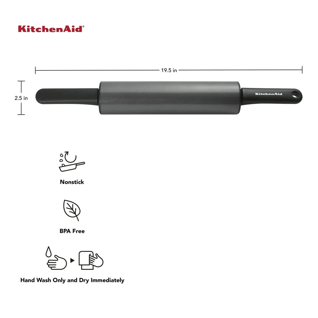 Classic Nonstick Rolling Pin with Offset Handles