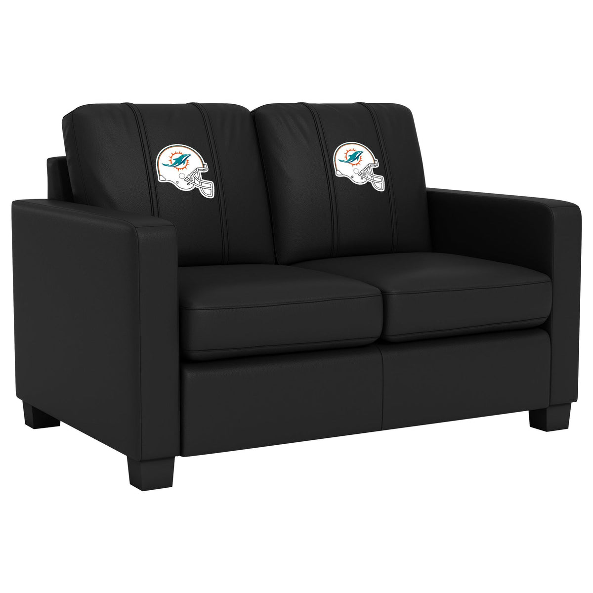 Miami Dolphins Helmet Logo Dyno Stationary Loveseat