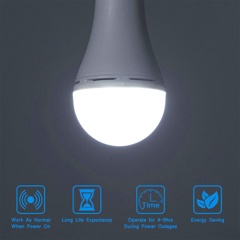 Rechargeable LED Bulb with Emergency Battery Backup