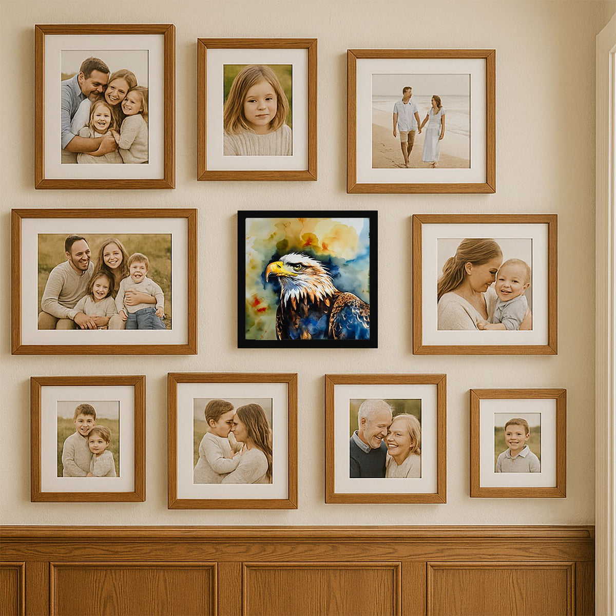 Eagle Artwork in a Contemporary Frame