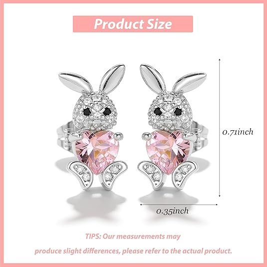 Sparkling Bunny Easter Earrings