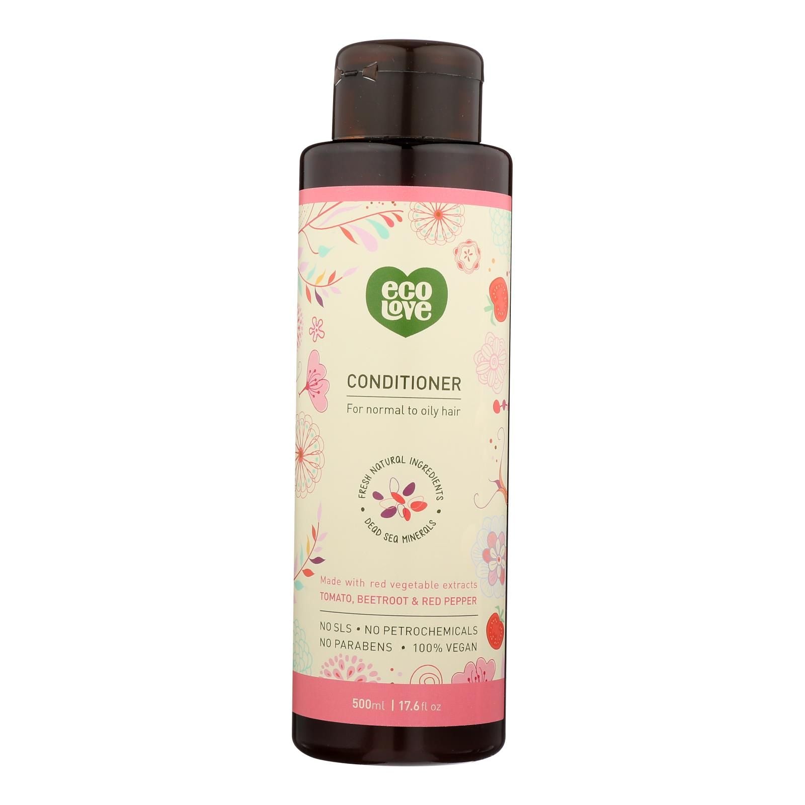 Ecolove Red Vegetables Conditioner for Normal to Oily Hair, 17.6 fl