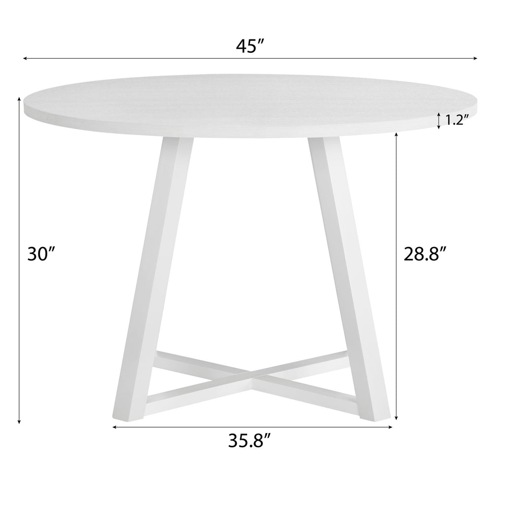 Edo Contemporary Round Trestle Dining Table