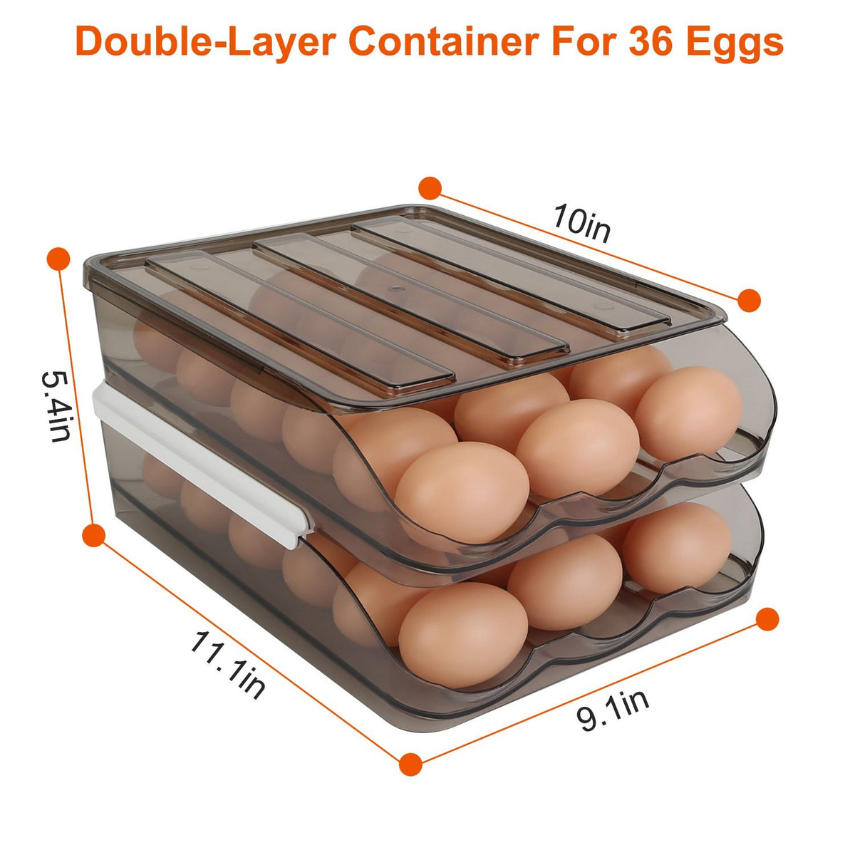 Double-Layer Rolling Egg Organizer with Lid