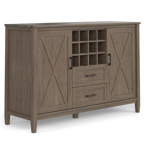 Ela Smoky Brown Sideboard with Wine Storage and Drawers
