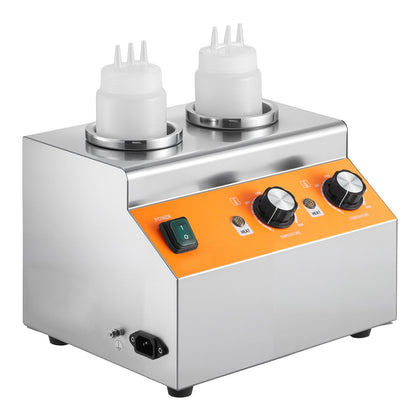 Commercial Double-Bottle Sauce Warmer and Dispenser