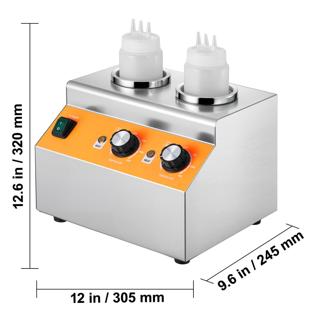 Commercial Double-Bottle Sauce Warmer and Dispenser