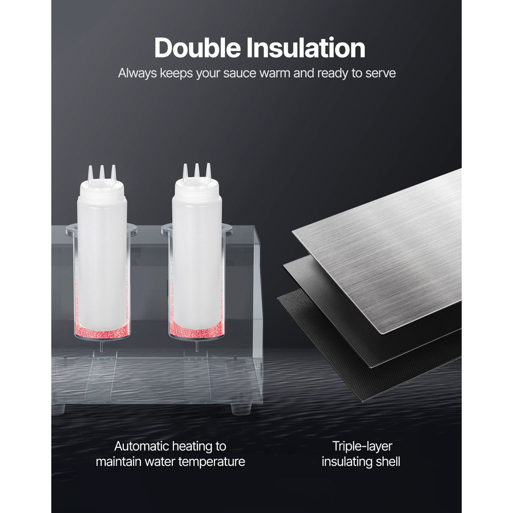 Commercial Double-Bottle Sauce Warmer and Dispenser