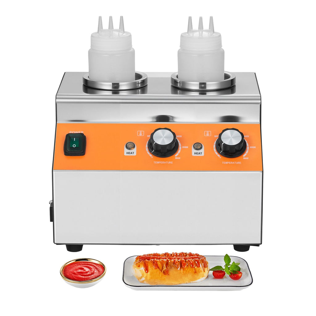 Commercial Double-Bottle Sauce Warmer and Dispenser