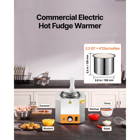 Commercial Electric Cheese Sauce Warmer with Pump Dispenser