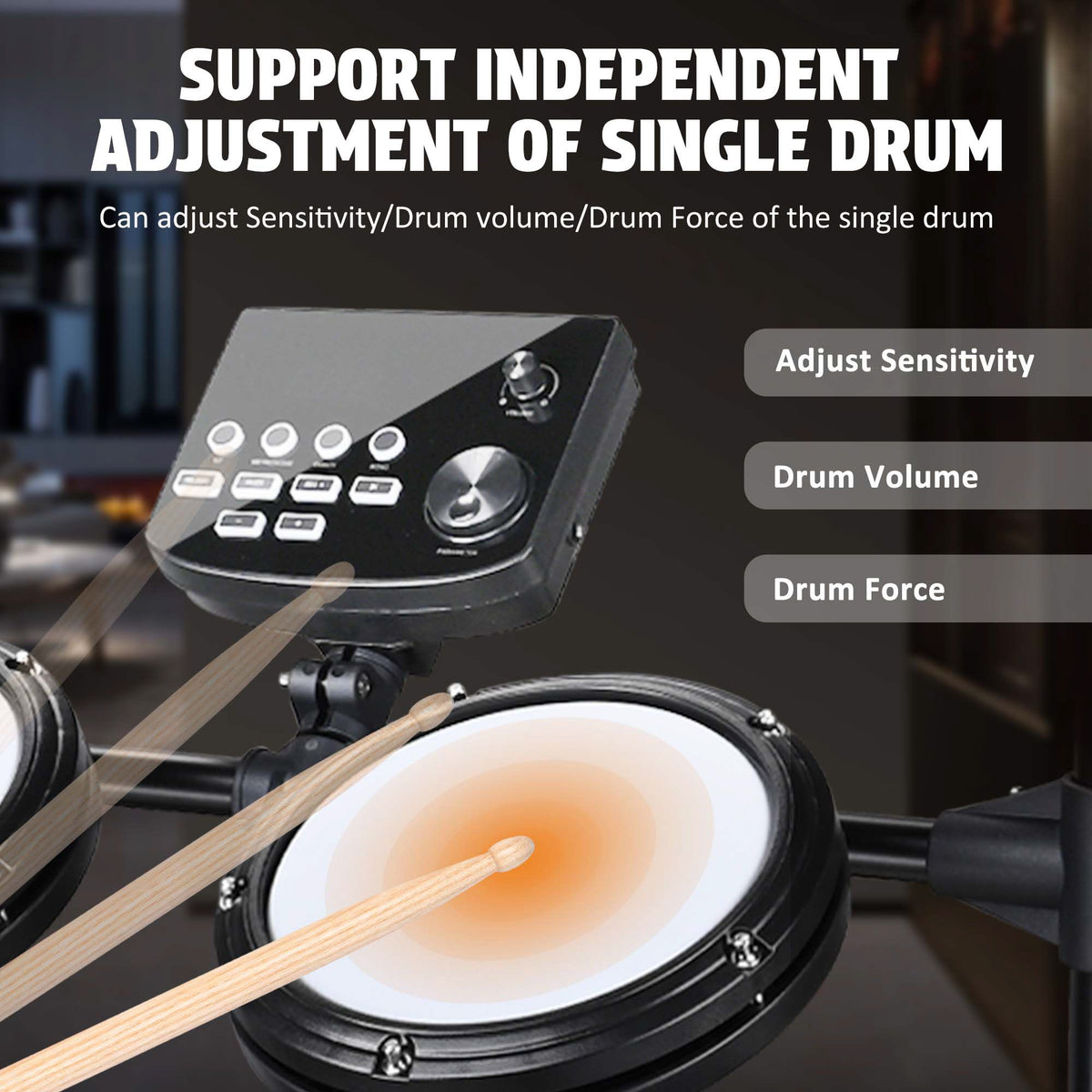 Beginner Electronic Drum Set for Quiet Practice