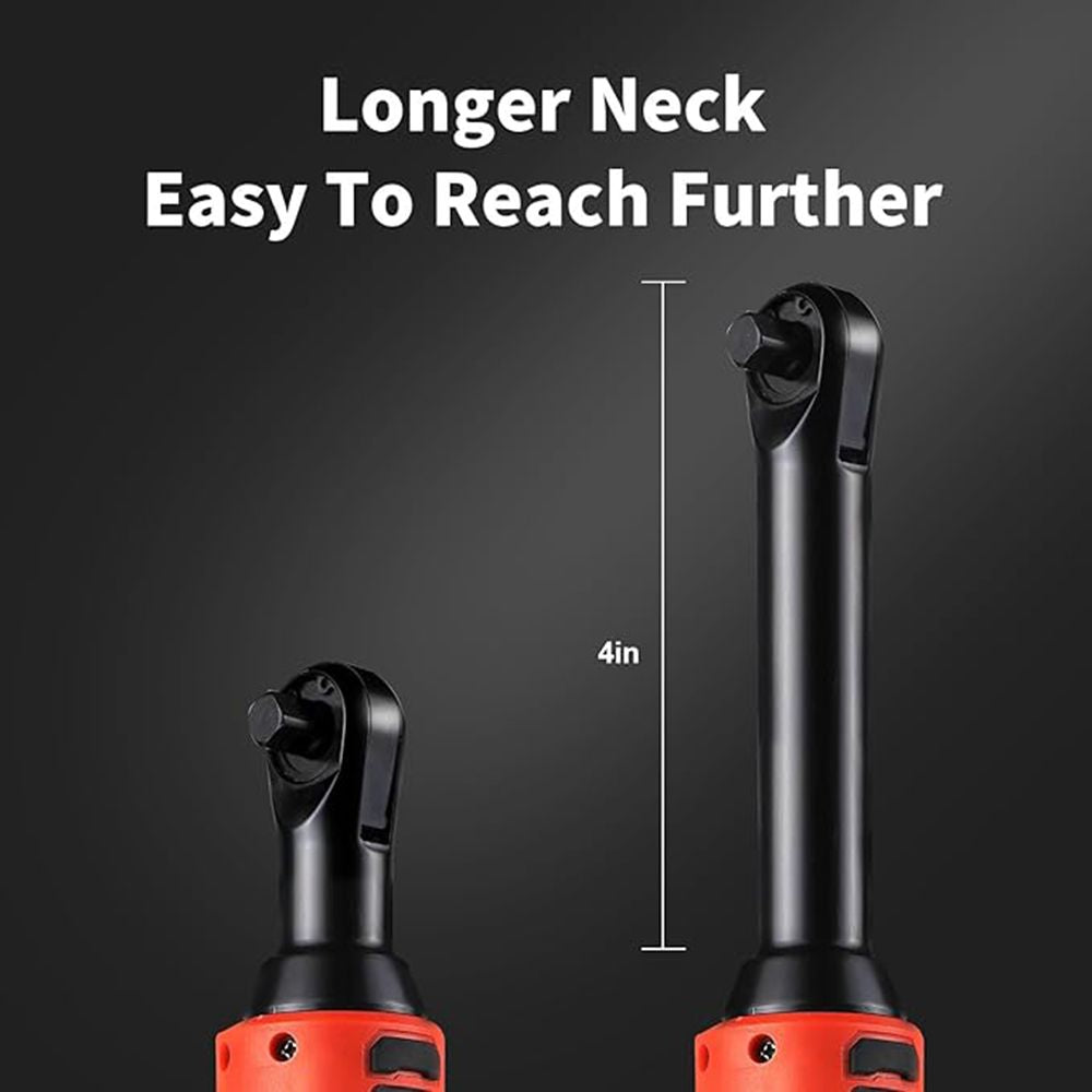 Extended Cordless Ratchet Wrench Set with LED Light