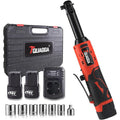 Extended Cordless Ratchet Wrench Set with LED Light