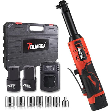 Extended Cordless Ratchet Wrench Set with LED Light