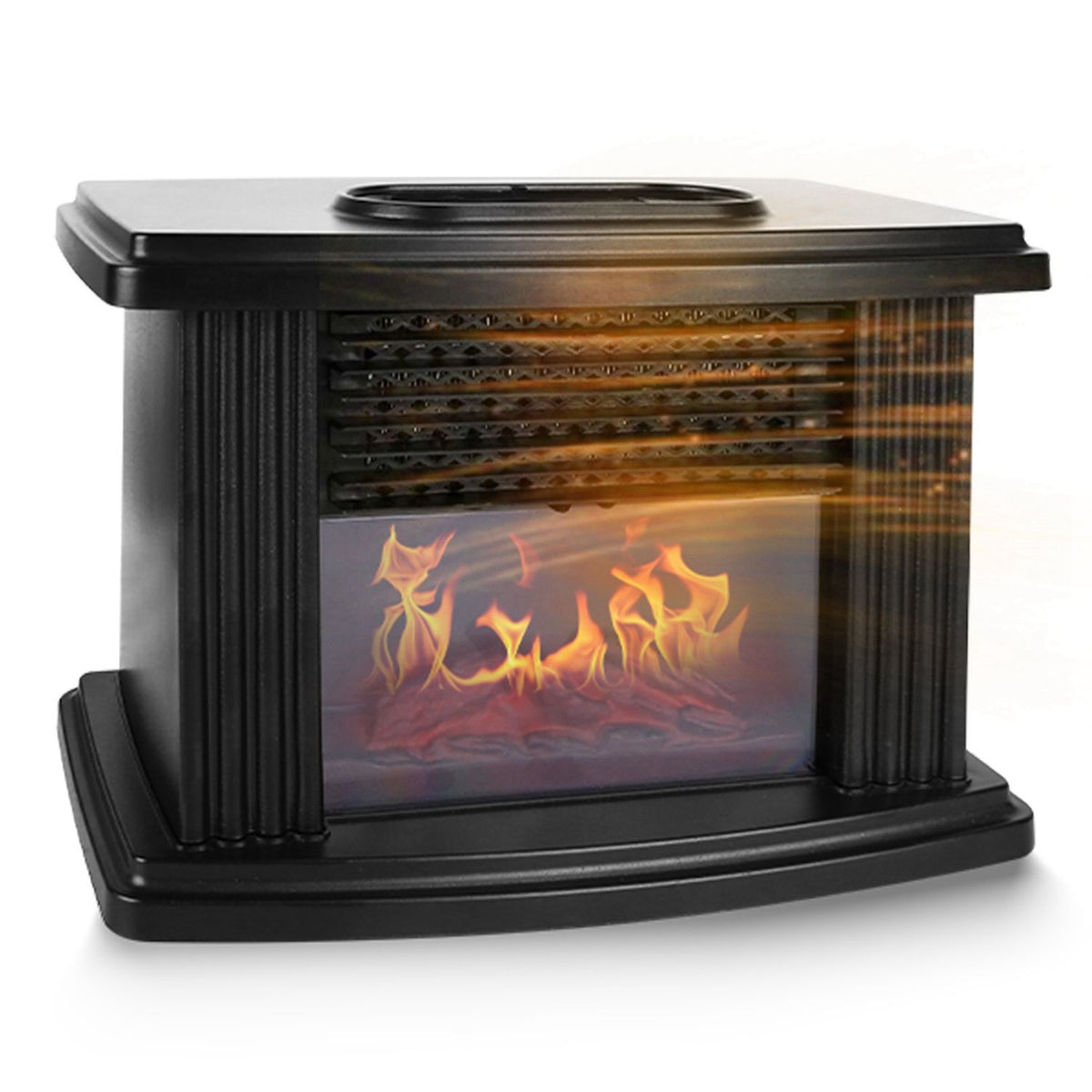 Digital Fireplace-Style Heater with Remote Control