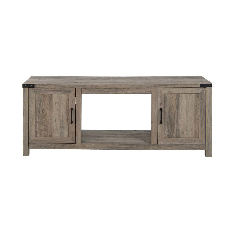 Farmhouse TV Stand with Adjustable Cabinet Storage