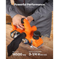 Corded Electric Hand Planer, 7-Amp, 3-1/4- Cut, Adjustable Depth for Woodworking