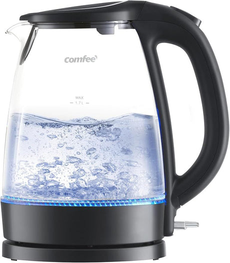 Electric Kettle with LED Indicator and Auto Shut-Off for Tea and Coffee