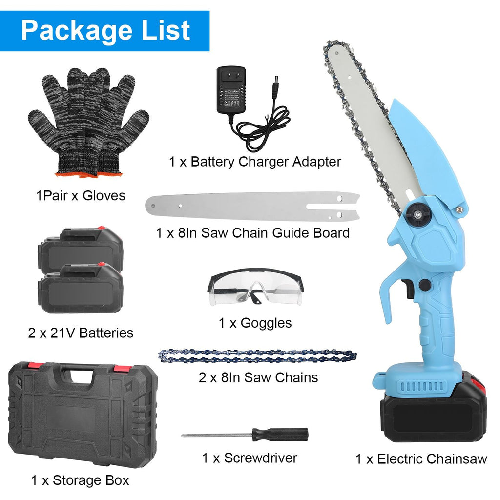 Cordless Mini Chainsaw Kit for Pruning and Wood Cutting